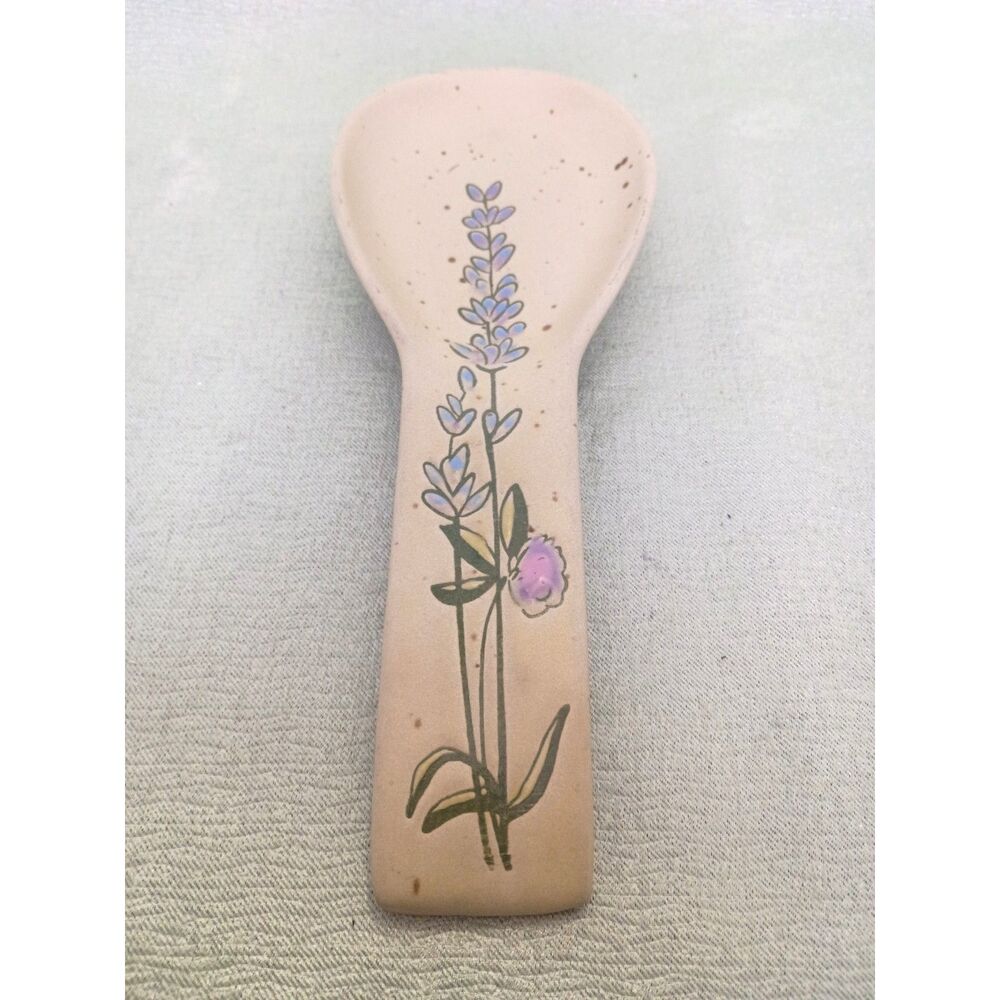 Spectrum Designz Spring Garden Model Lavender Floral Design Ceramic Spoon Rest
